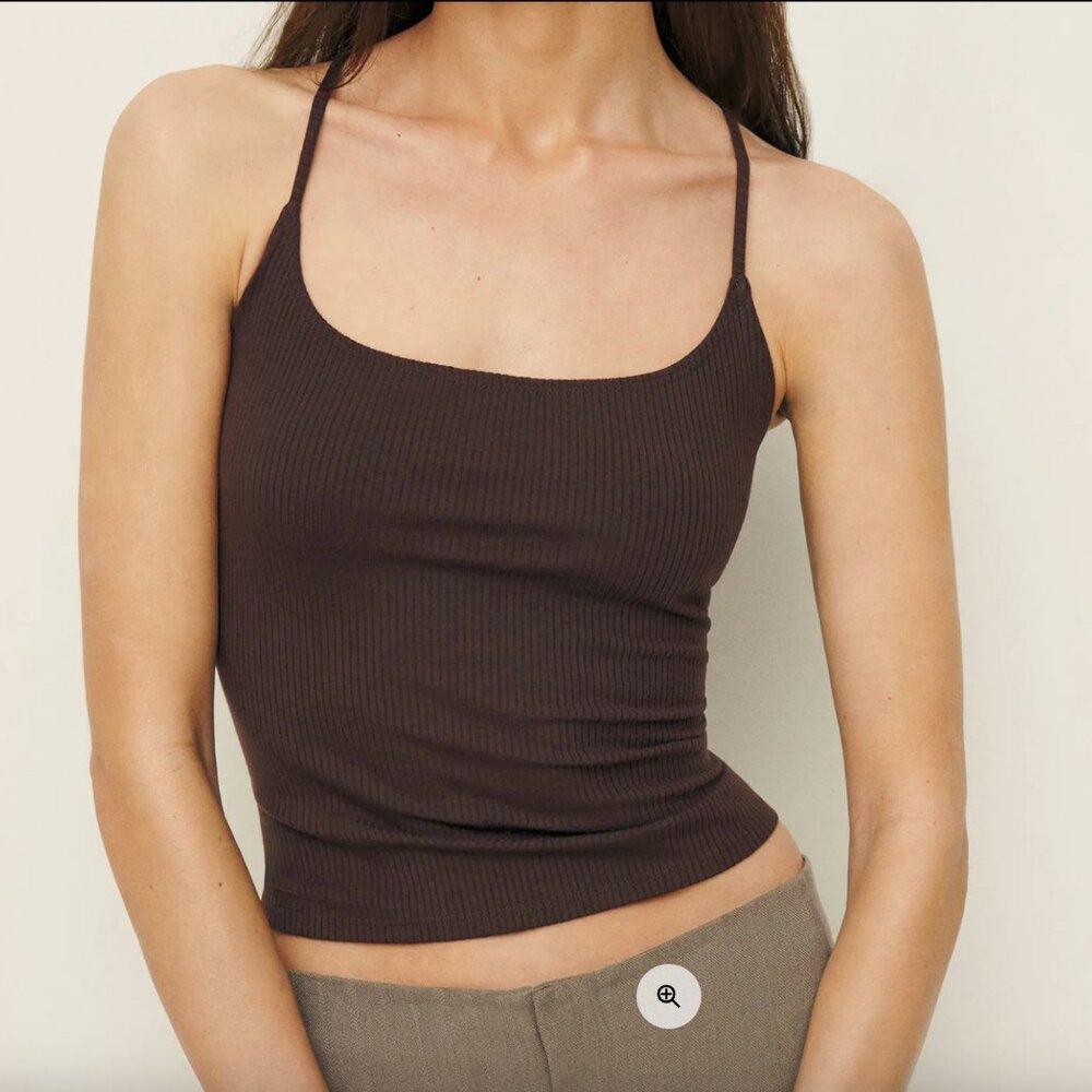 Indie Knit Tank XS Brown